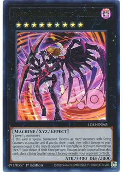 Yugioh Number C40: Gimmick Puppet of Dark Strings (Ultra Rare 1st) LDS3-EN065 P - Image 1