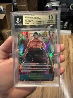 Roronoa Zoro (Alternate Art) OP06-118 Wings of the Captain Foil BGS Pristine 10 - Image 1