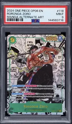 Roronoa Zoro (Alternate Art) (Manga) OP06-118 Wings of the Captain Foil - Image 1