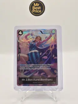Mr.2.Bon.Kurei Bentham One Piece TCG Alt Art OP14-091 SR THE AZURE SEA'S SEVEN - Image 1