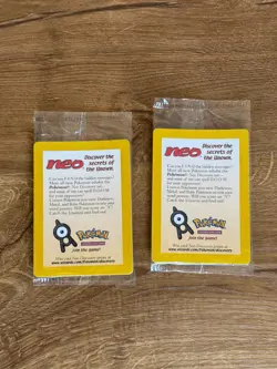 2x Pokemon Neo Entei Black Star Promo Card #34 Movie Promo BRAND NEW SEALED - Image 1