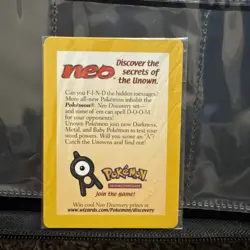 SEALED New Entei 34 Black Star Movie Promo Reverse Holo Neo Pokemon Card - Image 1