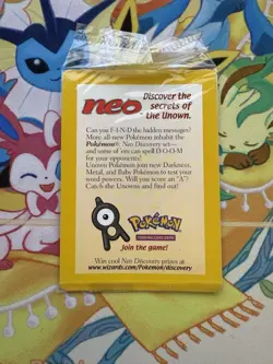 New Entei 34 Black Star Movie Promo Reverse Holo Neo Pokemon Card SEALED - Image 1