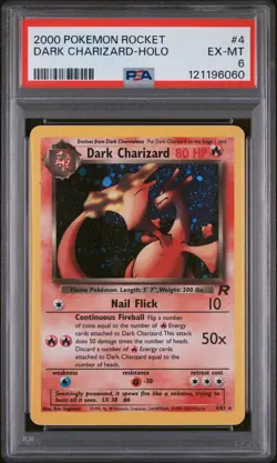 2000 POKEMON ROCKET #4 DARK CHARIZARD-HOLO PSA 6 - Image 1