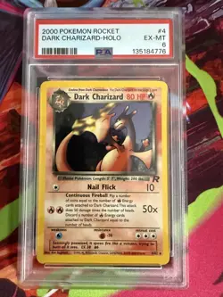 2000 POKEMON ROCKET #4 DARK CHARIZARD-HOLO PSA 6 - Image 1