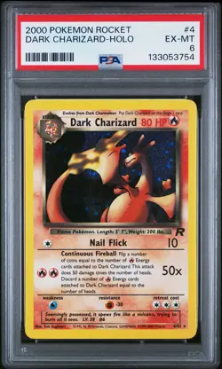 2000 POKEMON ROCKET #4 DARK CHARIZARD-HOLO PSA 6 - Image 1