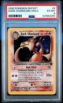 2000 POKEMON ROCKET #4 DARK CHARIZARD-HOLO PSA 6 - Image 1