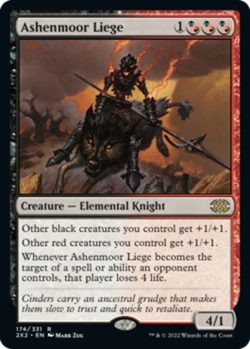 x1 Ashenmoor Liege R MTG Double Masters 2022 M/NM, English - Image 1