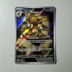 Pokemon Card Alakazam MEP 009 Mega Evolution Illustration Rare Promo Near Mint - Image 1
