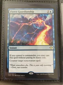 MTG Fierce Guardianship Commander 2020 035/322 Regular Rare NM - Image 1