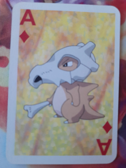 Cubone Ace of Diamonds Pokemon 1999 Mini Green Deck Playing Cards 2.5x1.75in NM - Image 1