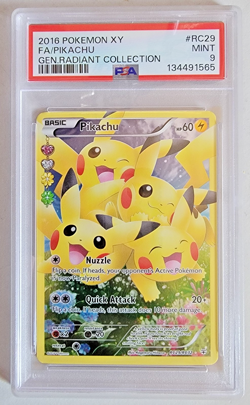 2016 Pikachu Full Art RC29/RC32 Generations Radiant Collection Pokemon PSA 9 - Image 1