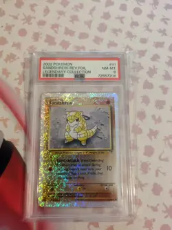 PSA 8 Sandshrew #91 Legendary Collection Reverse Holo Foil Pokemon 2002 - Image 2