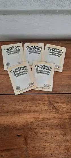 5 paquets packs de cartes cards Pokemon neufs Topps Nintendo 1998 - Image 1