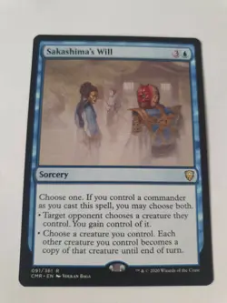 MTG Sakashima's Will - Rare - Commander Legends - NM+ Condition - Image 1