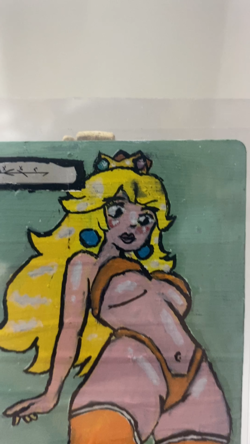 Magic MTG Altered Painted Basic Land Princess Peach Anime Girl Phyrexian - Image 2