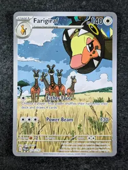 2023 Pokemon FARIGIRAF 228/193 Paldea Evolved Illustration Rare Holo English - Image 1