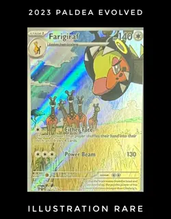 Farigiraf 2023 Pokemon Paldea Evolved 228/193 Illustration Rare NM/M - Image 1