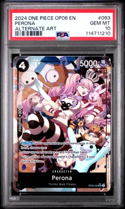 PSA 10 GEM MINT - PERONA ALT ART OP06-093 - One Piece Wings of the Captain - Image 1