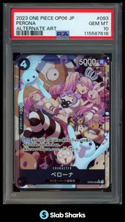 2024 ONE PIECE WINGS OF THE CAPTAIN #OP06-093 PERONA ALTERNATE ART PSA 10 - Image 1