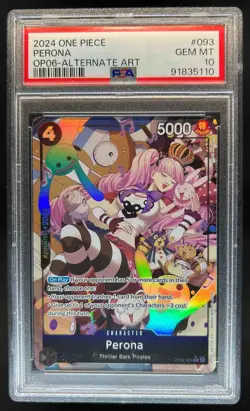 2024 One Piece Wings of The Captain Perona Alternate Art #OP06-093 PSA 10 - Image 1