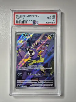 PSA 10 Gastly 177/162 Temporal Forces Illustration Rare Pokemon Card GEM MINT - Image 1