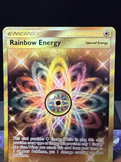 Pokemon Card Rainbow Energy 183/168 Celestial Storm Gold Secret Rare Played - Image 2