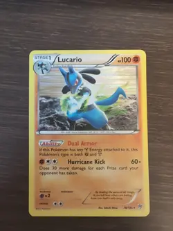 Pokemon TCG Lucario Holo Rare Plasma Storm Card 78/135 LP Condition - Image 1