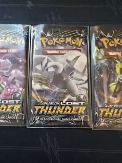 Lost Thunder Complete Art Set: Pokemon (4) Sealed Packs Sun And Moon - Image 4
