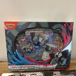 Pokemon Scarlet & Violet White Flare Black Bolt Grafaiai ex Box Pokemon Bundle - Image 2