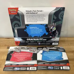 Pokemon Scarlet & Violet White Flare Black Bolt Grafaiai ex Box Pokemon Bundle - Image 4