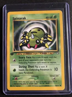 Spinarak 1st Edition 75/111 Neo Genesis Non Holo Pokemon - Image 1