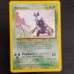 Pokemon Heracross Neo Genesis Holo Rare Card 6/111 HP60 2000 TCG Unlimited - Image 1