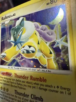 Raikou 16/132 SW Rare Secret Wonders Holo Pokemon - Image 2