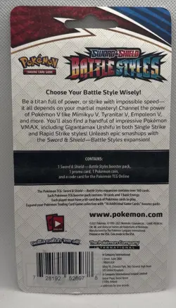 Pokemon Battle Styles TCG Charmander Promo Sealed Blister Booster Pack with Coin - Image 2