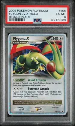 FLYGON LV.X HOLO 2009 POKEMON PLATINUM RISING RIVALS #105 PSA 6 - Image 1