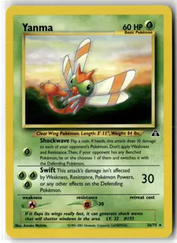 Yanma ⭐ 36/75 Rare Neo Discovery 2001 Pokemon NM - Image 1