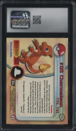 1999 Topps Pokemon Series 1 Fourth Print Rainbow Foil #5 Charmeleon CGC 8.5 - Image 2