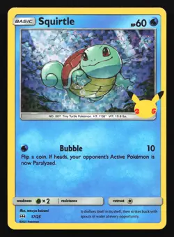Squirtle 17/25 McDonald's 25th Anniversary Holo Promo Pokemon Card - Image 1