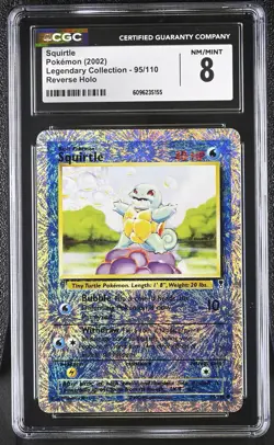 CGC 8 Squirtle 2002 Legendary (Collection) 95/110 Reverse Holo Pokemon Card - Image 1