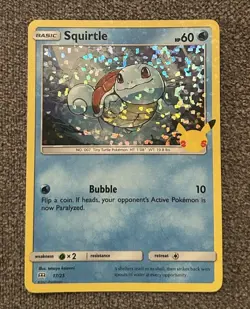 Squirtle 17/25 NM Holo McDonald's Pokemon 25th Anniversary Celebrations Card - Image 1
