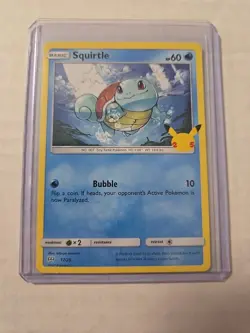 Squirtle 17/25 Non Holo 25th Anniversary 2021 Mcdonalds Pokemon Promo Card - Image 1