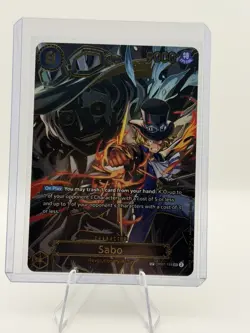 Sabo OP07-118 SP Gold OP13 Alternate Art One Piece Card English HIGH QUALITY PIC - Image 1