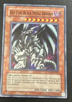Red-Eyes Black Metal Dragon Secret Rare PP01-EN015 Unlimited Yugioh Card See Des - Image 1