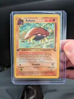 Kabuto Fossil 1st Edition Pokemon TCG #50/62 1999 (Condition - MP) - Image 1