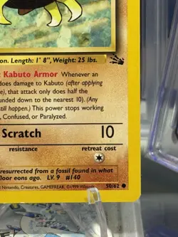 Pokemon TCG - KABUTO - 1ST EDITION - 50/62 - FOSSIL (1999) - WOTC - VINTAGE - MP - Image 5