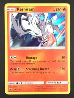 Pokemon TCG Reshiram 14/73 Holo Rare Shining Legends NM - Image 1