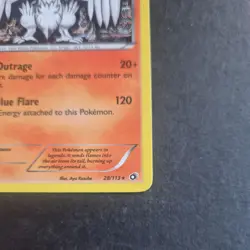 Pokemon TCG Reshiram Holo Rare Card 28/113 Legendary Treasures - Image 4