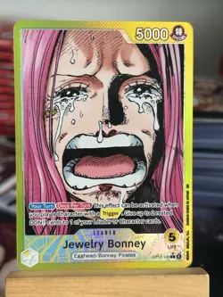One Piece TCG OP13-100 Jewelry Bonney Alt Art Leader AA Card Game CCG English - Image 1