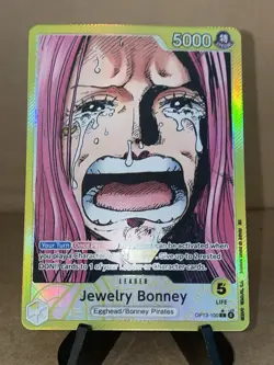 One Piece TCG Jewelry Bonney OP13-100 Leader Alt Art Carrying On His Will - Image 1